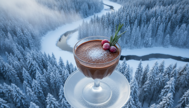 savourez la mousse au chocolat « nuage d’hiver », une délicieuse revisite de la recette classique qui émerveille vos papilles dès la première bouchée.