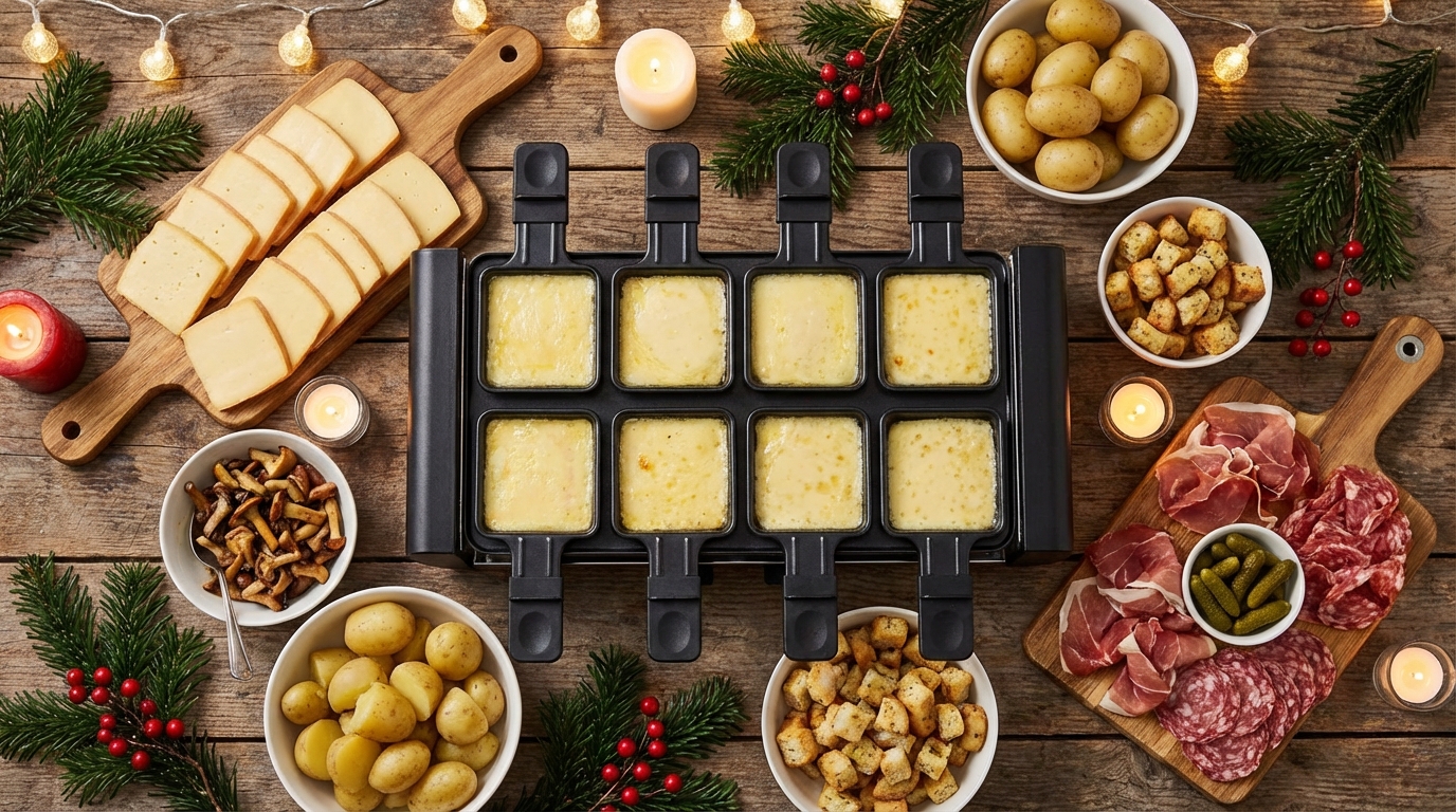 découvrez notre recette originale de raclette aux champignons savoureux et croûtons croustillants pour un repas délicieux et convivial.
