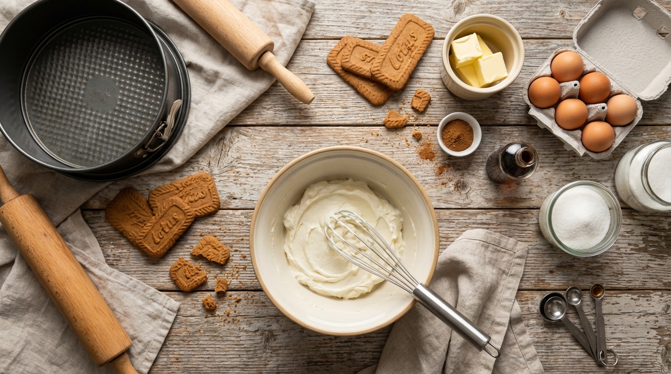 découvrez notre recette incontournable de cheesecake : un délice crémeux au fromage frais couronné d'un crumble croustillant de spéculoos, parfait pour toutes les occasions.