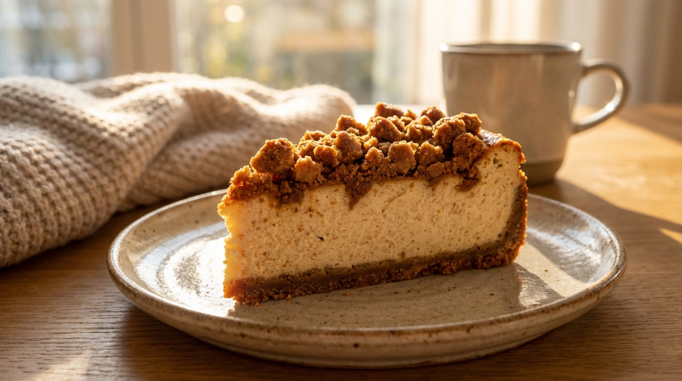 découvrez notre recette incontournable de cheesecake : un délice crémeux au fromage frais surmonté d'un crumble croquant de spéculoos, pour un dessert gourmand et facile à réaliser.