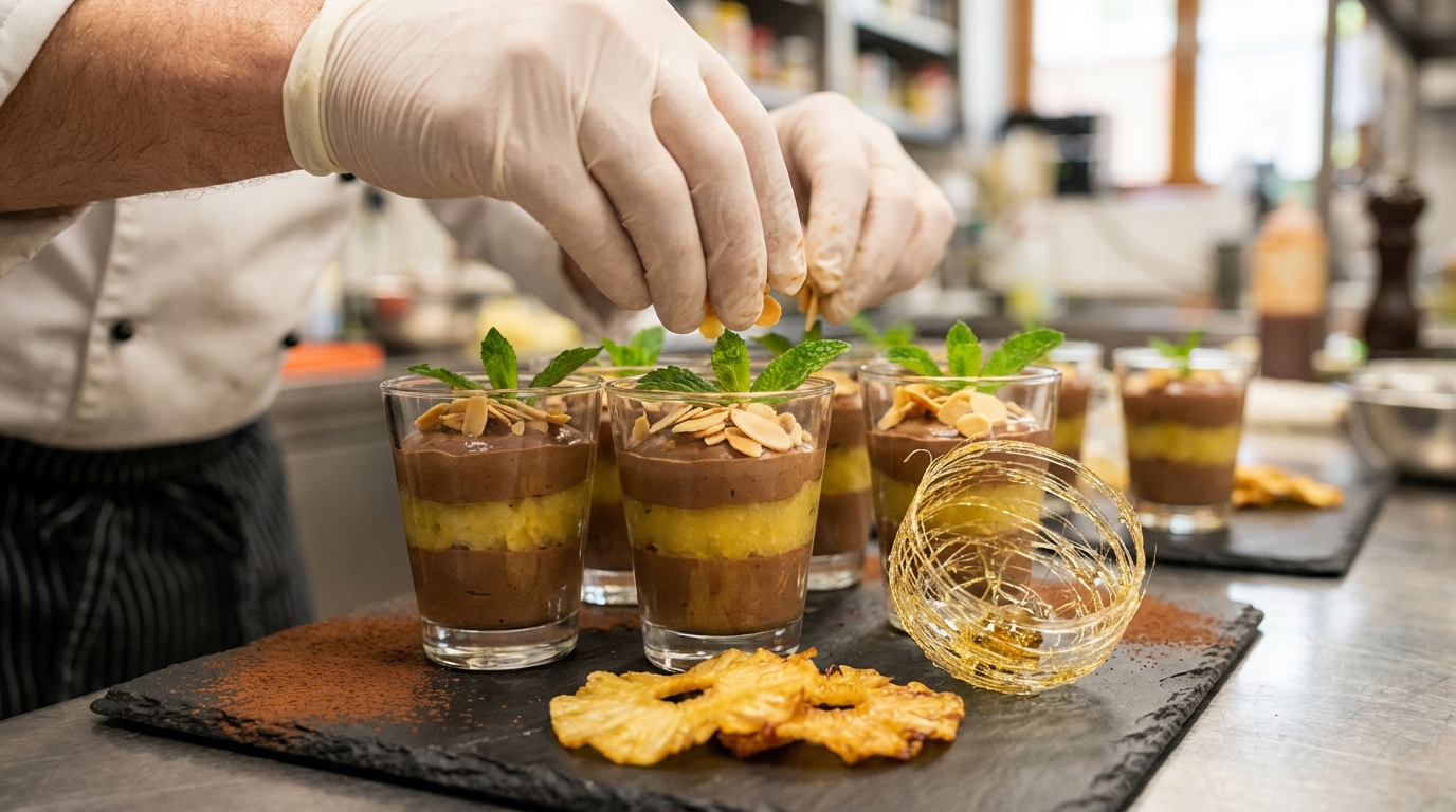 découvrez notre recette légère de mousse chocolat-ananas façon croq’kilos, un dessert gourmand et frais alliant douceur du chocolat et acidulé de l’ananas.