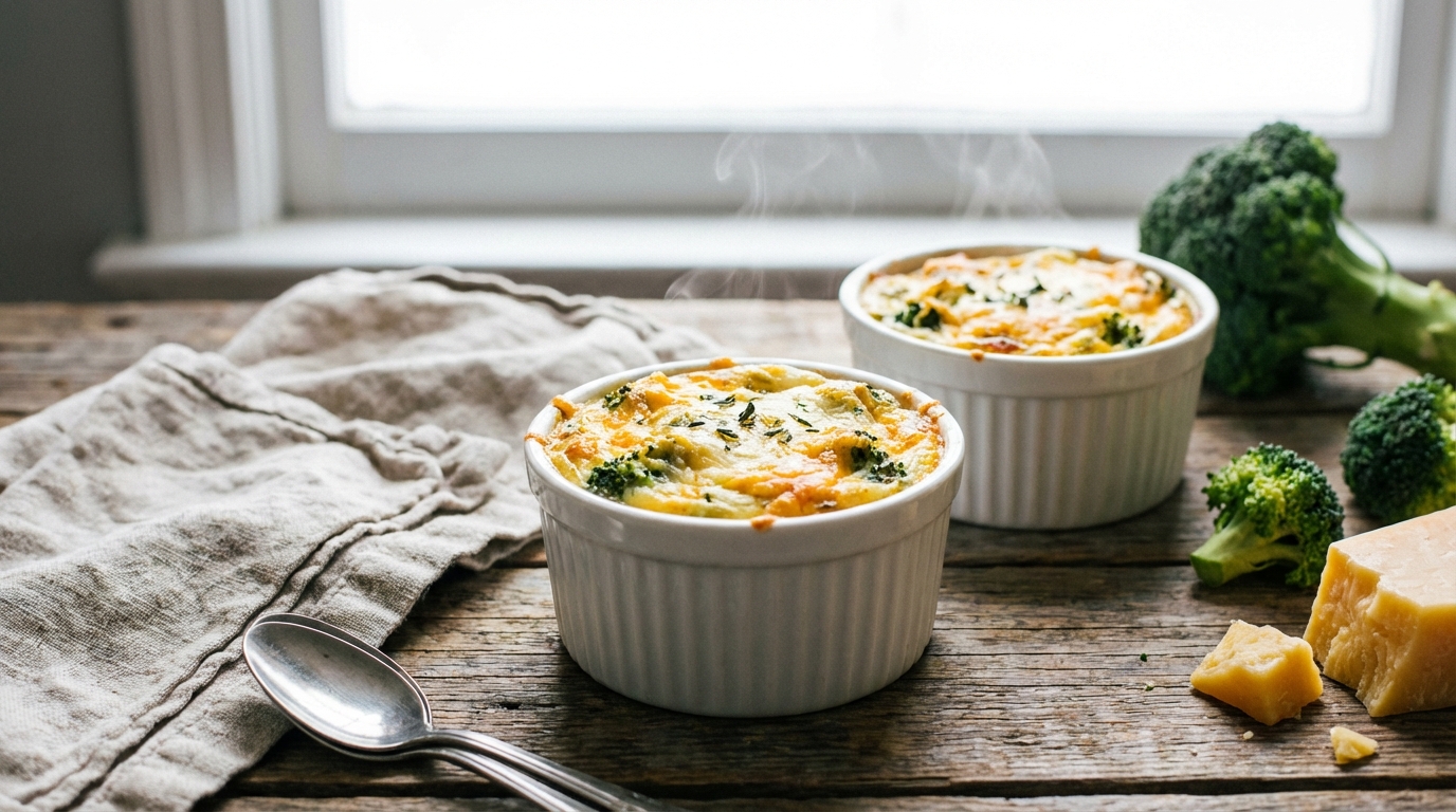 savourez un flan brocoli-cheddar onctueux et gourmand, parfait pour un repas sain et délicieux à partager sans modération.