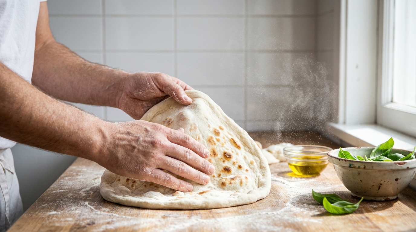 savourez notre délicieuse pizza césar, généreusement garnie de copeaux de parmesan savoureux pour une expérience gustative unique.