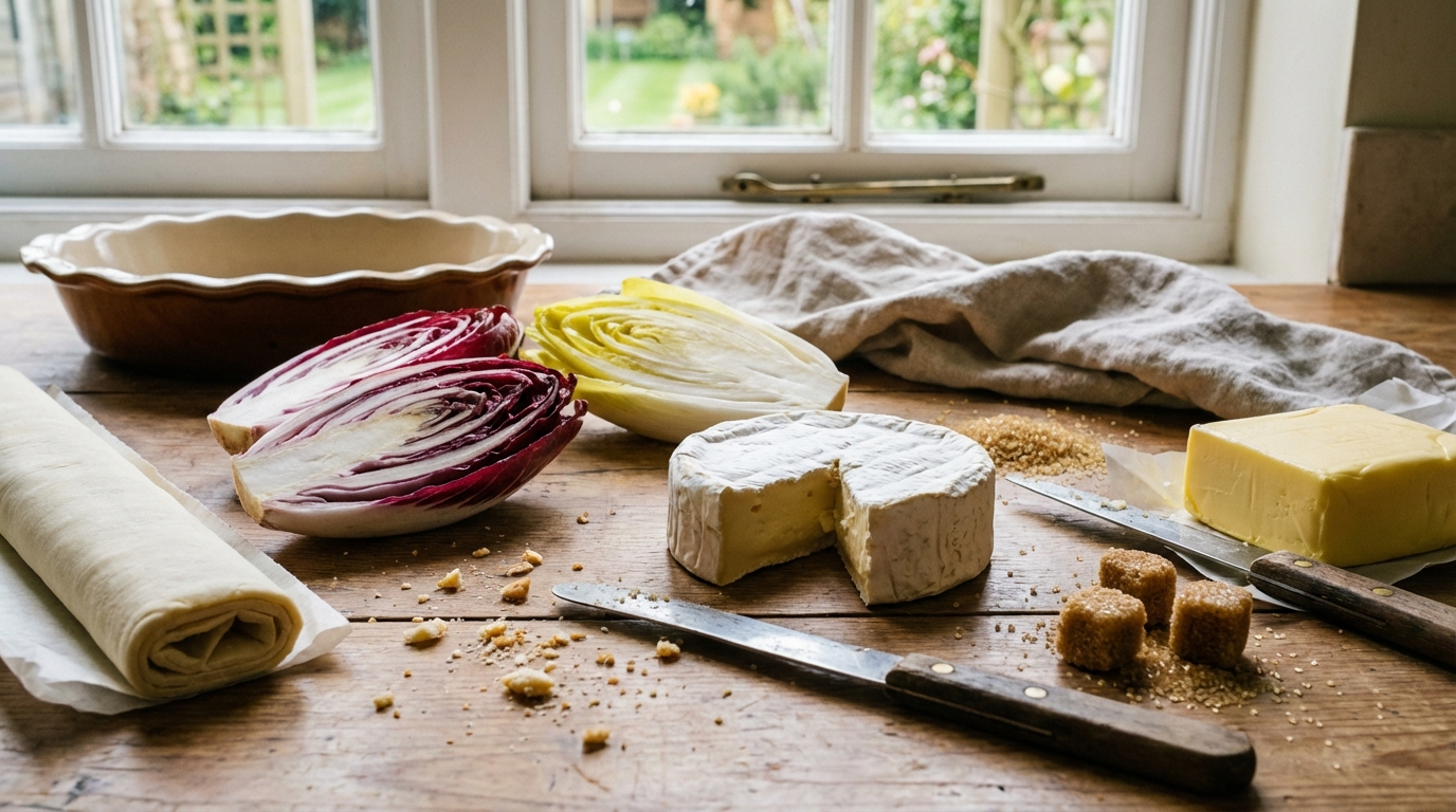 découvrez notre recette gourmande et facile de tatin d’endives fondantes au camembert, un plat savoureux alliant douceur des endives et onctuosité du fromage pour régaler toute la famille.