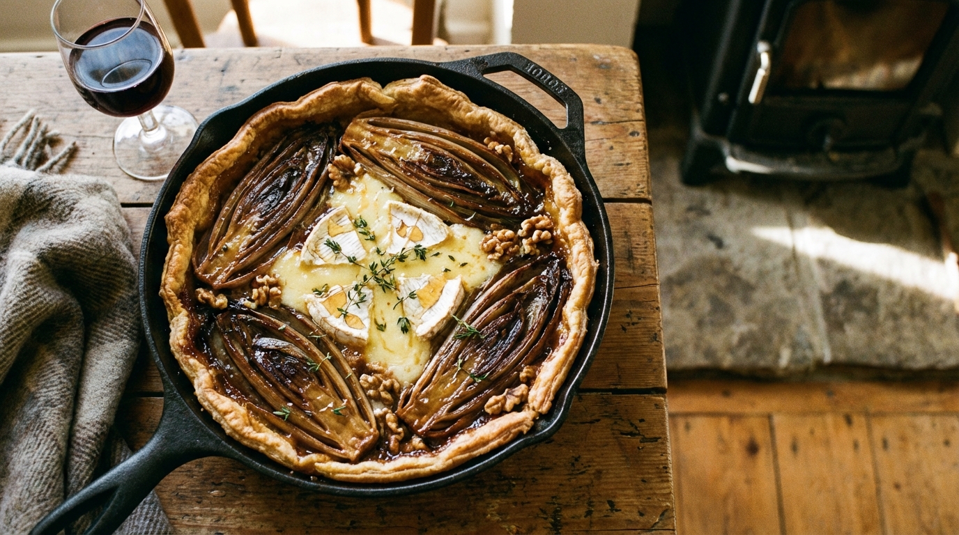 découvrez notre recette gourmande et facile de tatin d’endives fondantes au camembert, un plat savoureux qui réchauffera vos repas en toute simplicité.