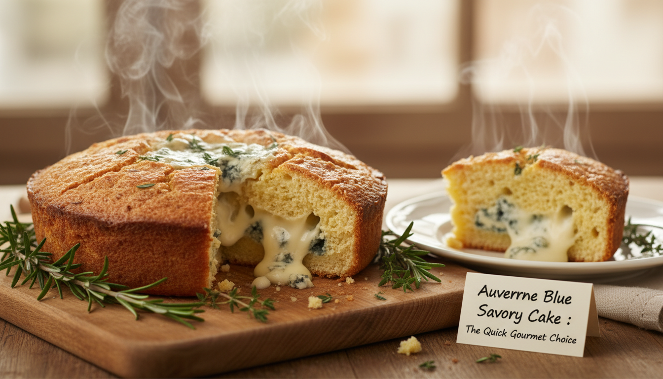 découvrez ce cake au bleu d’auvergne, alliant fondant et croquant, prêt en un éclair. une recette savoureuse et rapide qui surpassera la quiche traditionnelle !