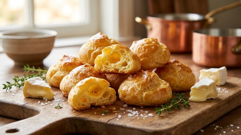 découvrez notre recette gourmande de délicieuses gougères au camembert, parfaites pour un apéritif savoureux et facile à réaliser.
