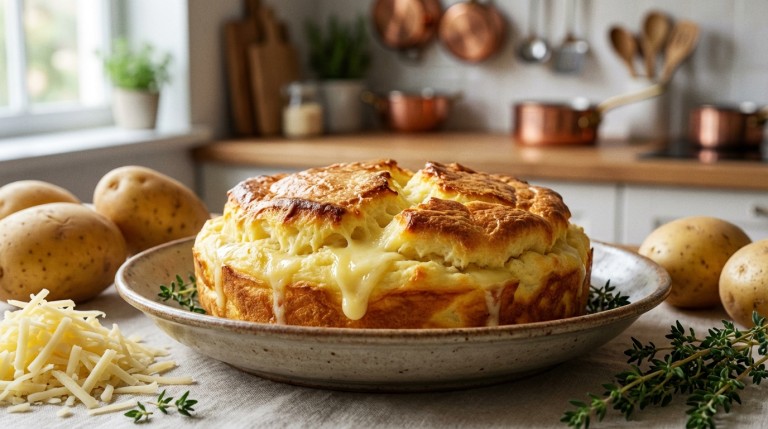 découvrez notre recette gourmande de soufflé de pommes de terre au fromage, un plat délicieux et facile à réaliser qui ravira vos papilles à chaque bouchée.