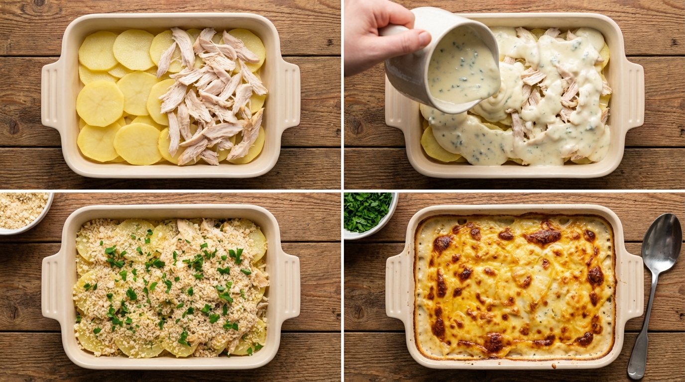 découvrez notre recette rapide et gourmande de gratin de poulet au fromage bleu, un plat délicieux et facile à préparer pour régaler toute la famille.