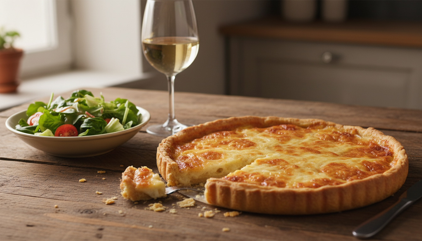 découvrez la tarte au maroilles, un délice au cœur crémeux et à la croûte dorée, parfait pour réchauffer vos repas avec une saveur authentique.
