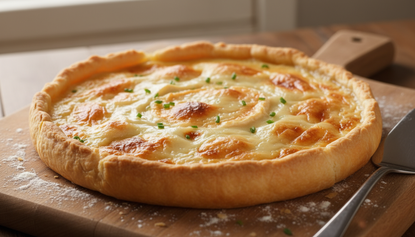 découvrez la tarte au maroilles, avec sa croûte dorée et son cœur crémeux, parfaite pour réchauffer vos repas et séduire vos papilles.
