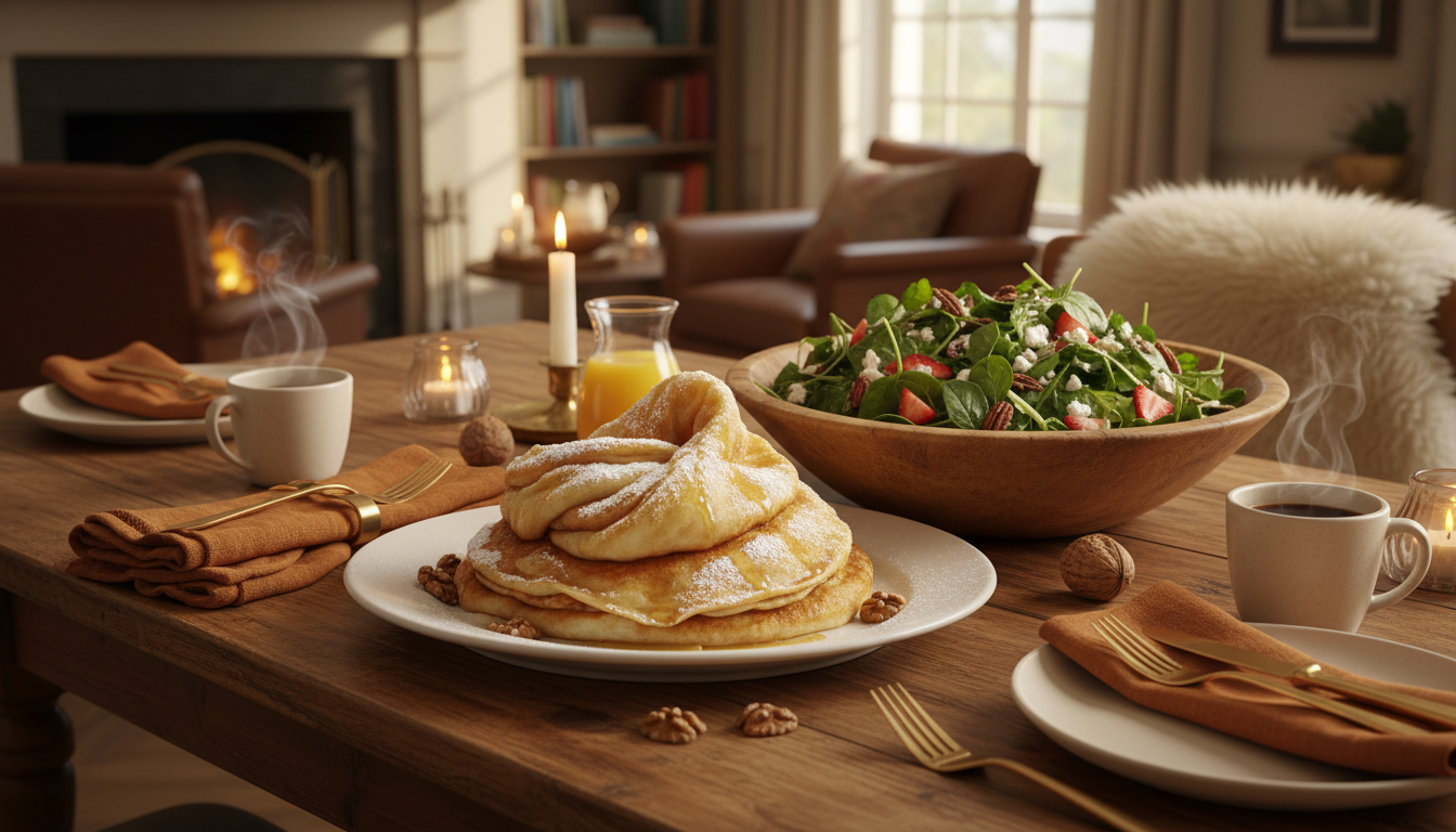 découvrez comment préparer une crêpe géante dorée en seulement 25 minutes au four pour réchauffer vos soirées d'hiver avec un festin gourmand et convivial.