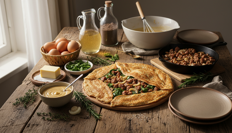 découvrez comment une crêpe géante dorée, prête en seulement 25 minutes au four, peut transformer vos soirées d'hiver en un festin chaleureux et gourmand.