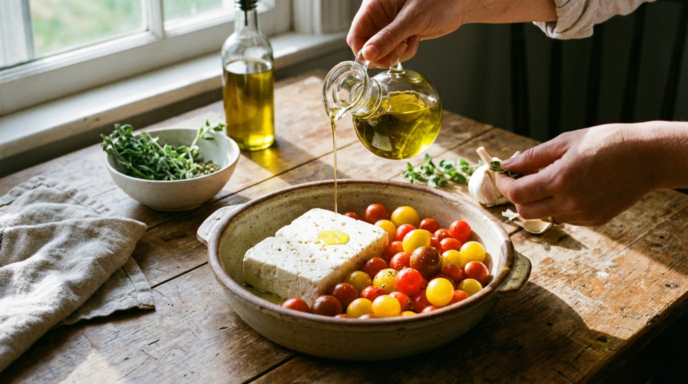 découvrez la recette gourmande de feta fondante accompagnée de tomates rôties au four, pour une explosion de saveurs méditerranéennes qui ravira vos papilles.
