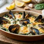 découvrez notre recette facile et légère de gratin de moules aux épinards, alliant saveurs délicates et bienfaits nutritionnels pour un repas sain et gourmand.