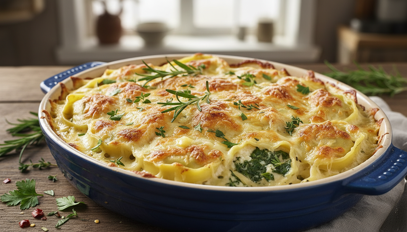 découvrez notre recette gourmande de gratin de tortelloni au parmesan, un plat onctueux et réconfortant parfait pour égayer vos soirées d’hiver.