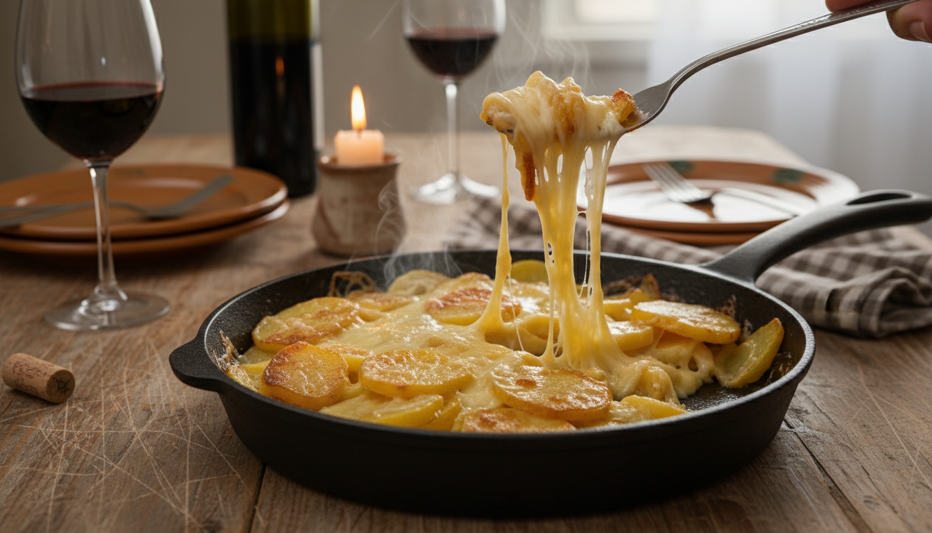 découvrez la truffade auvergnate au fromage fondant, un plat convivial où les pommes de terre se transforment en une fête gourmande de saveurs à partager en famille ou entre amis.