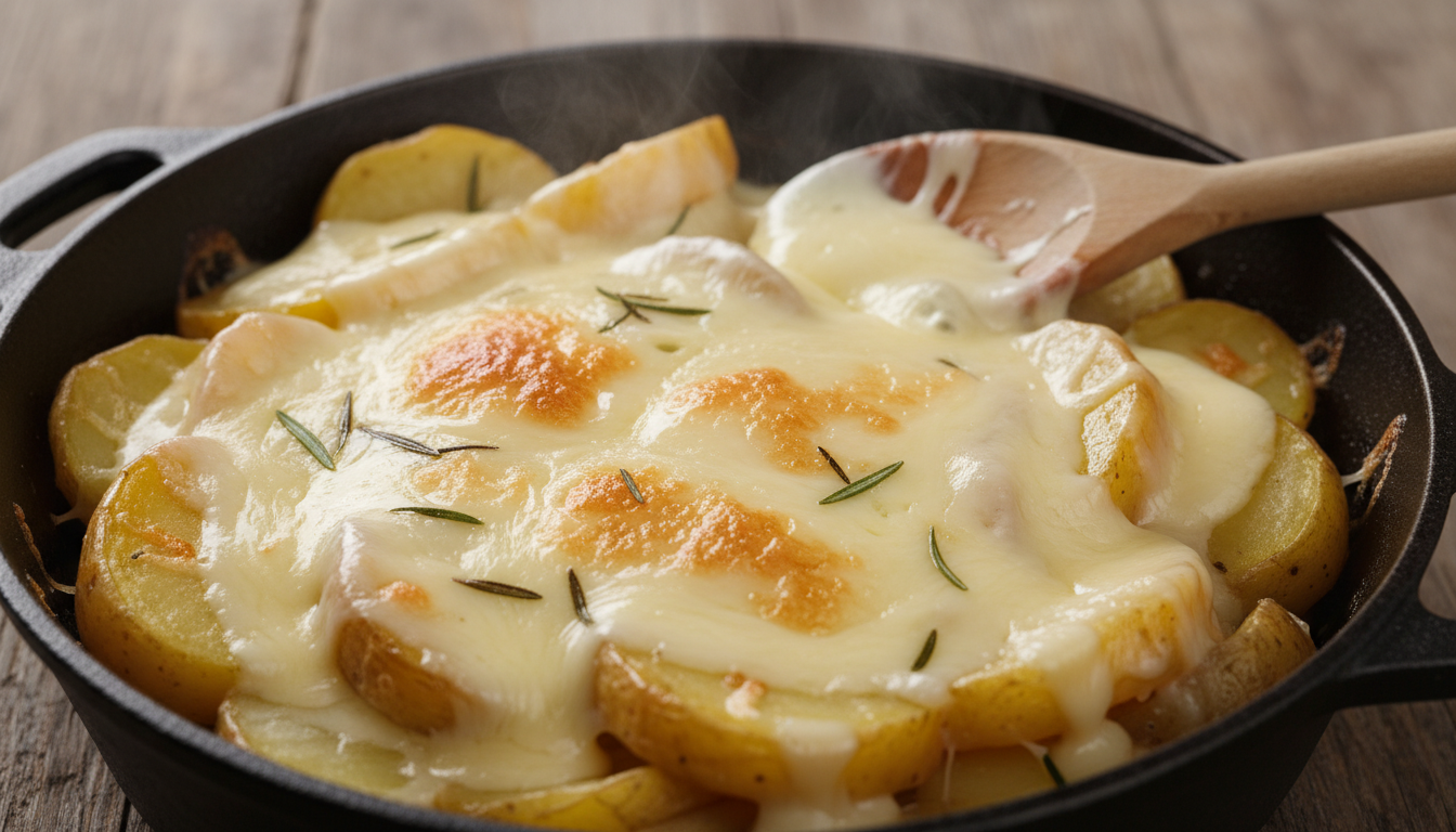 découvrez la truffade auvergnate au fromage fondant, un plat convivial où les pommes de terre se transforment en une fête de partage et de saveurs authentiques.