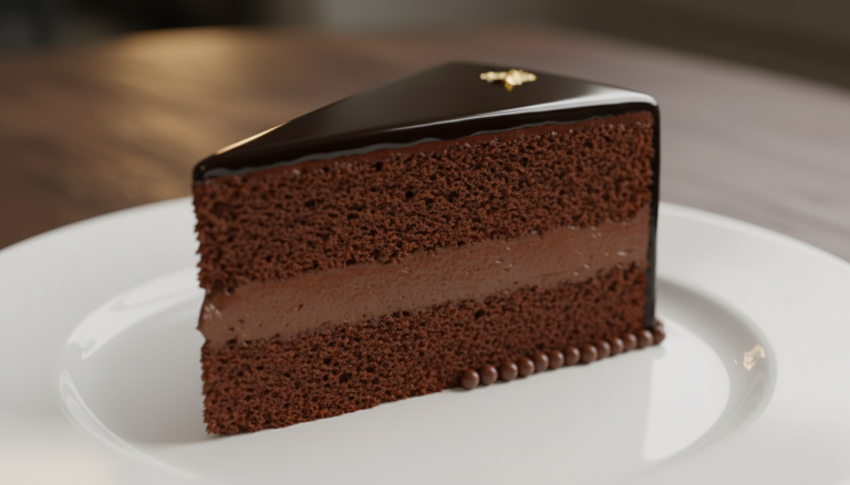 découvrez le royal chocolat : un dessert d’exception aux trois couches parfaites, recouvert d’un glaçage miroir impeccable, offrant une expérience gustative qui émerveille en silence.