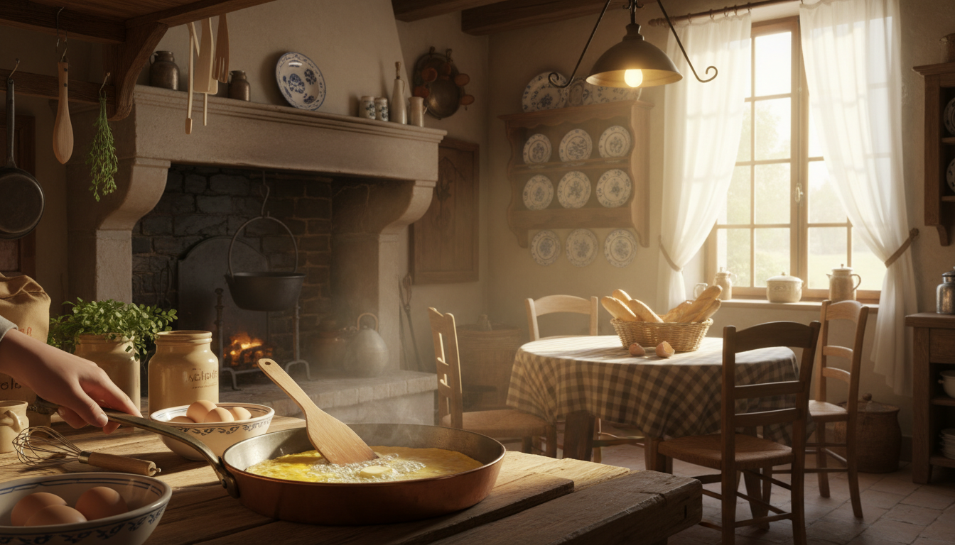 découvrez notre recette simple et rapide d'omelette au beurre normand, idéale pour réchauffer vos journées d'hiver avec une touche gourmande et authentique.