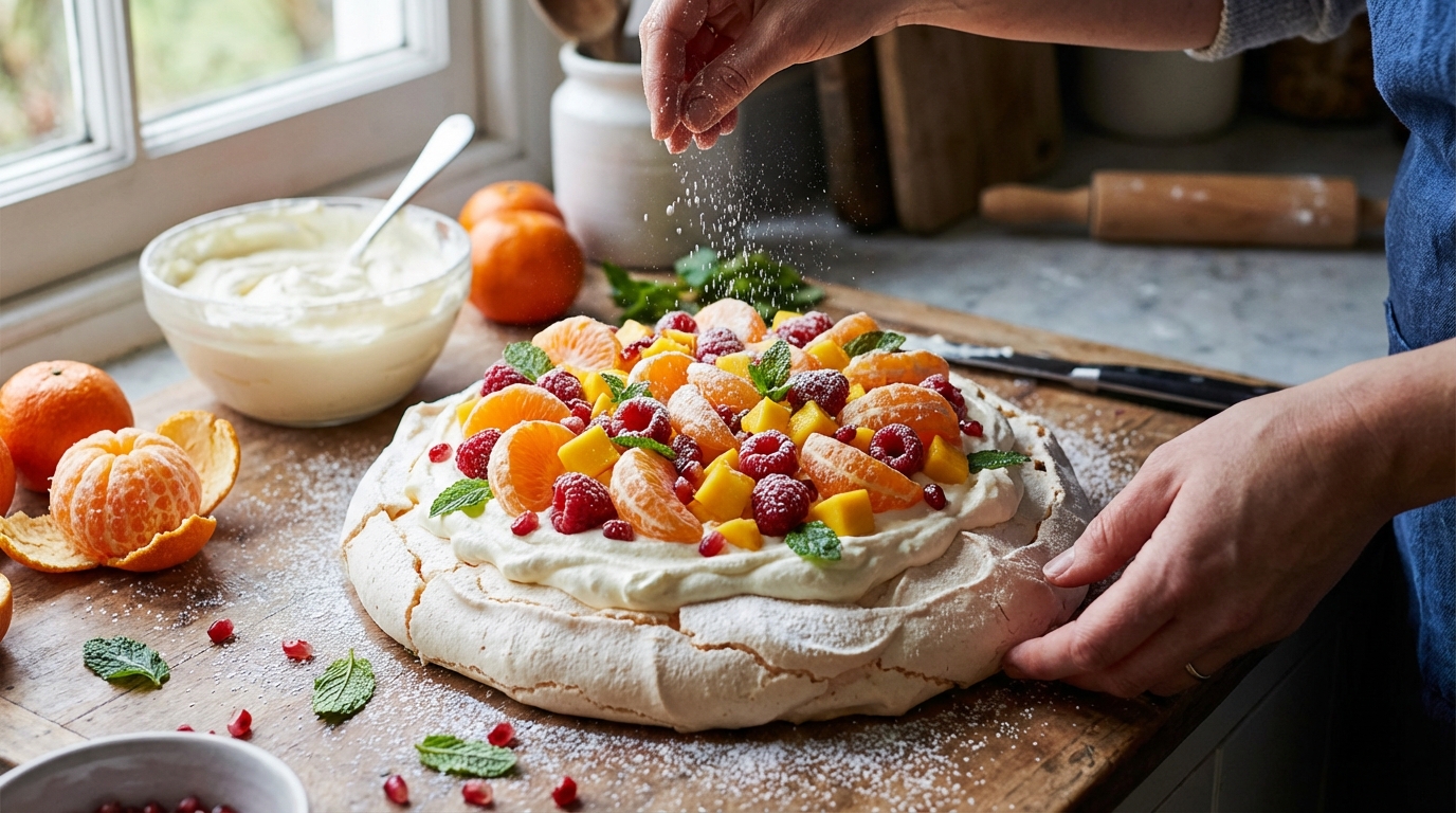 découvrez la pavlova légère, un dessert fruité et hivernal parfait pour apporter douceur et fraîcheur à vos repas de saison.