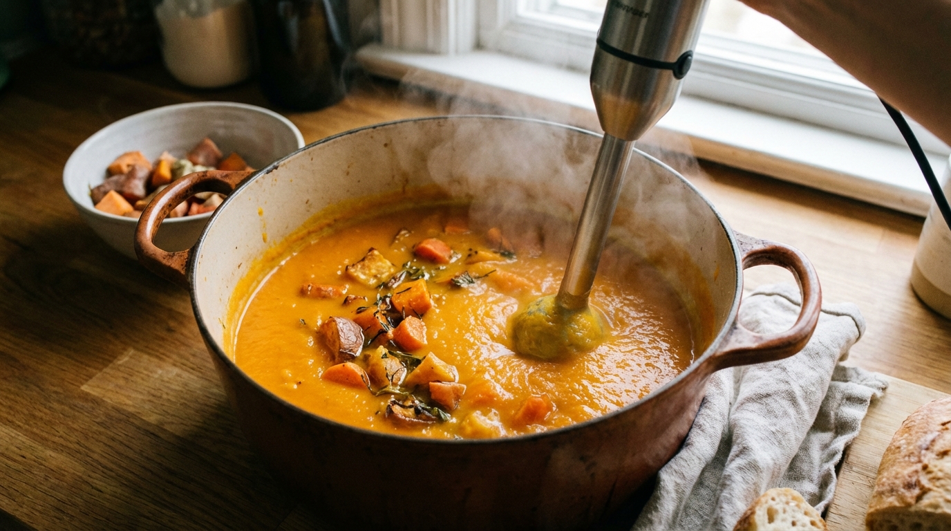découvrez une recette facile de soupe légère aux carottes et patates douces, parfaite pour un repas sain et réconfortant en toute simplicité.