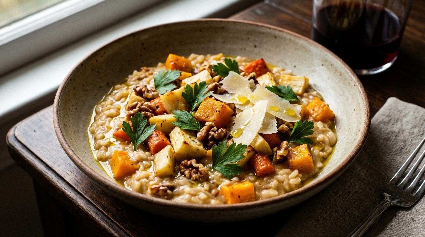 découvrez une recette gourmande de risotto aux légumes oubliés et noix du périgord, alliant saveurs authentiques et douceur crémeuse pour un plat réconfortant et original.