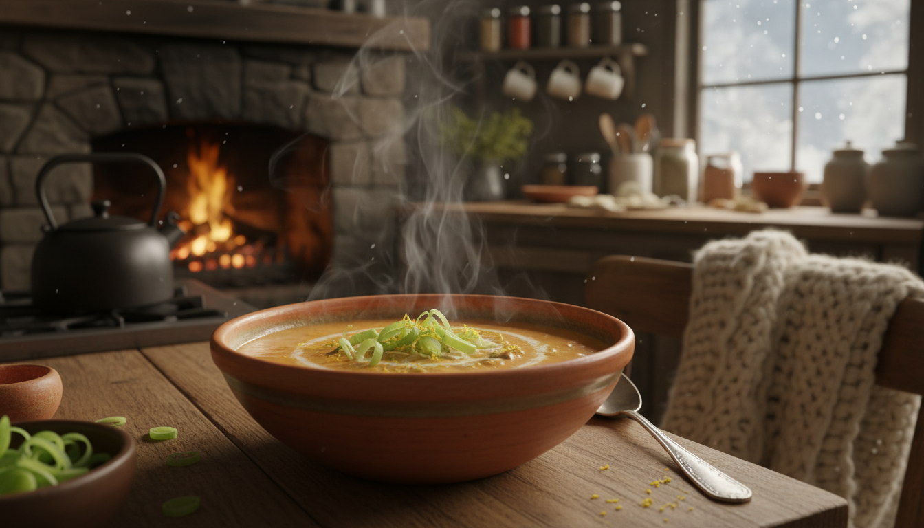 découvrez une soupe réconfortante et légère à base de lentilles corail, poireau et citron, parfaite pour réchauffer et égayer vos soirées d'hiver avec goût et simplicité.