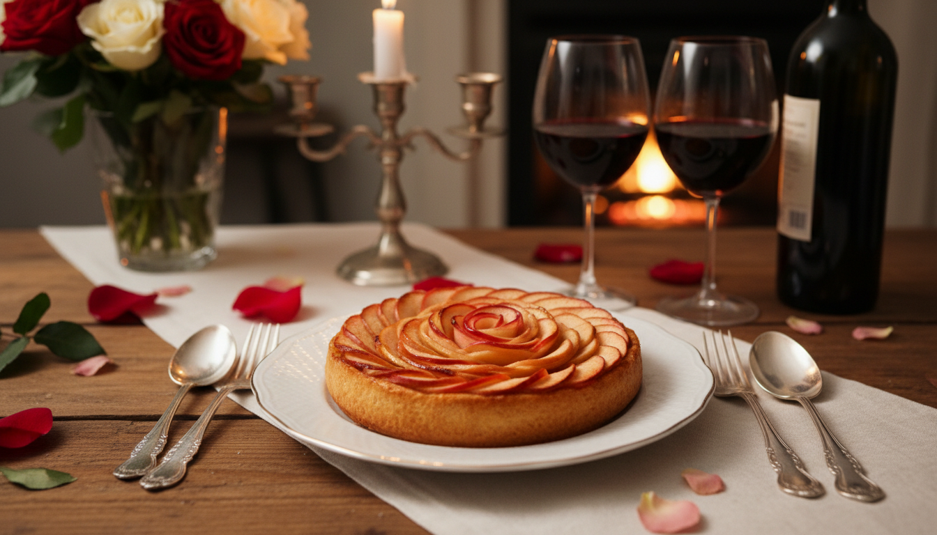 découvrez la recette élégante et facile de la tarte aux pommes en roses, un dessert raffiné parfait pour célébrer la saint-valentin avec douceur et charme.