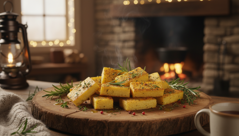 découvrez comment sublimer vos apéritifs d’hiver avec une polenta facile à préparer, enrichie d’herbes savoureuses pour un goût gourmand et réconfortant.