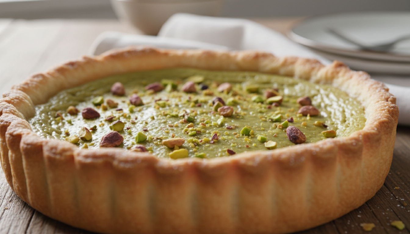 découvrez notre flan pâtissier à la pistache, ultra fondant et irrésistiblement gourmand, qui séduit tous les amateurs de douceurs sucrées.