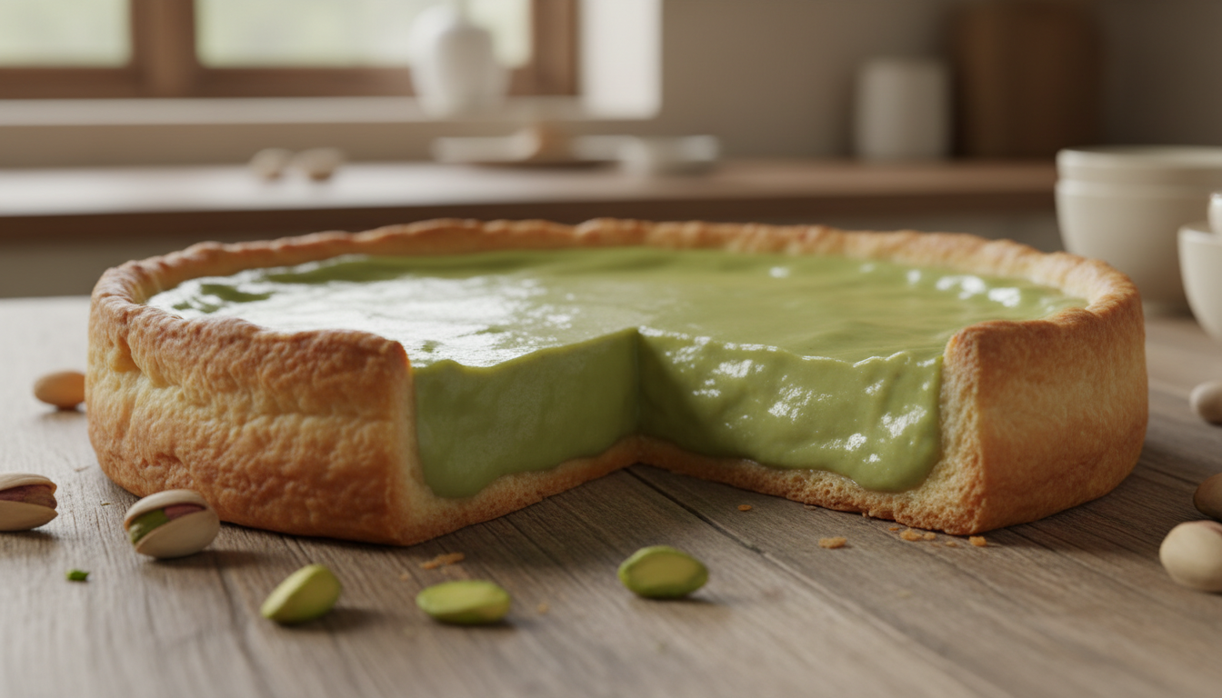 découvrez un flan pâtissier à la pistache, incroyablement fondant et délicieux, qui séduit tous les amateurs de douceurs sucrées.