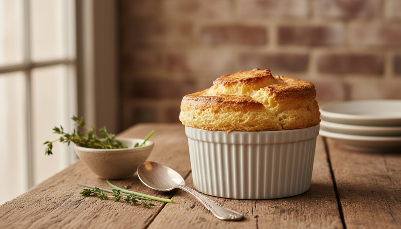 découvrez la recette facile et rapide d'un soufflé au chèvre gourmand, sans béchamel ni blancs montés, prêt en seulement 15 minutes pour un résultat léger et savoureux.