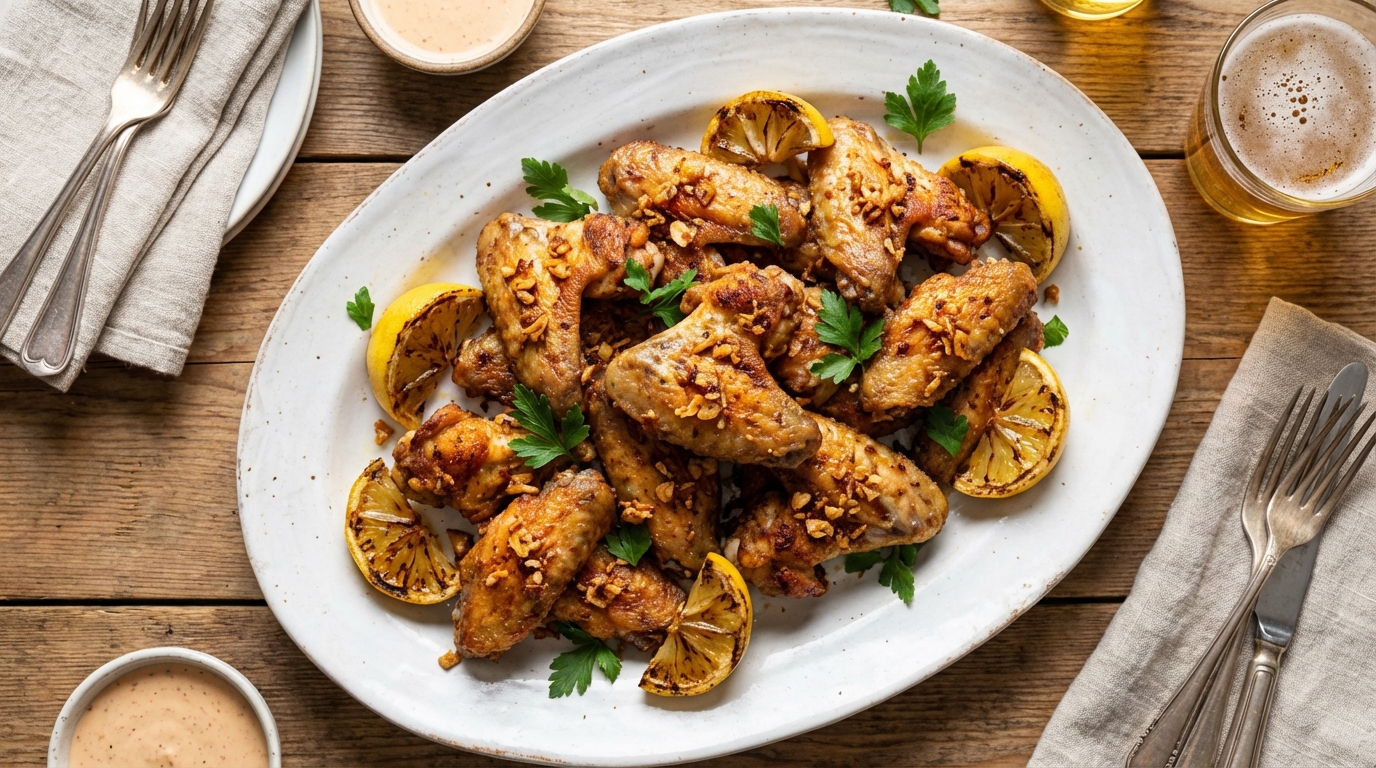 découvrez notre recette légère et savoureuse d'ailes de poulet marinées à l'ail, parfaite pour un repas gourmand et équilibré.