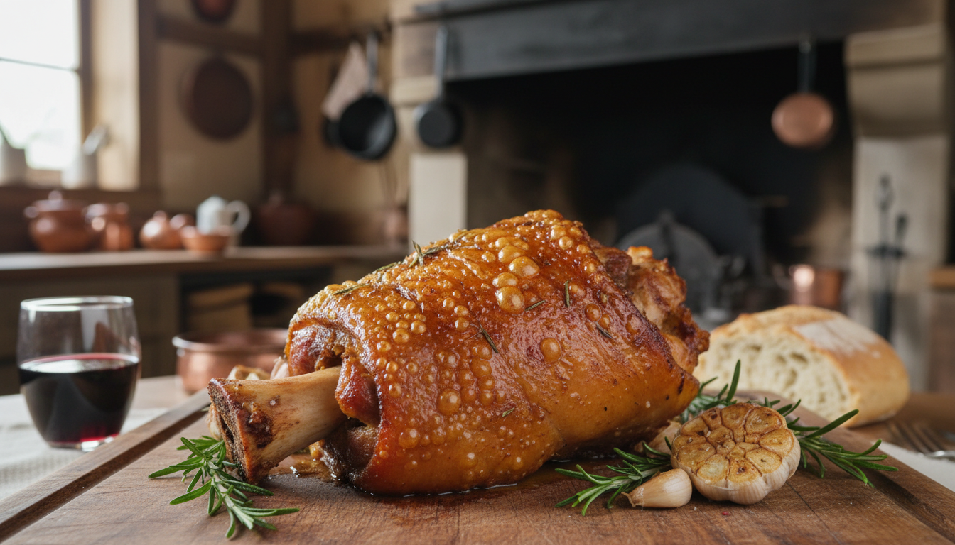 découvrez un jarret fondant cuit trois heures au four, une recette qui promet de transformer votre repas en un moment d'émotion unique et savoureux.