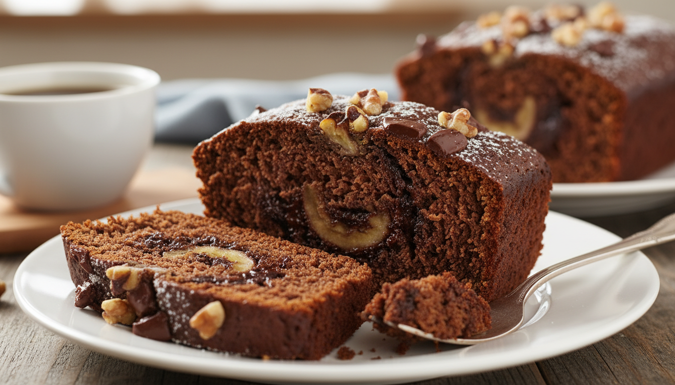découvrez notre recette de banana bread au chocolat, un gâteau maison ultra fondant qui transforme vos bananes mûres en un délice irrésistible, prêt en un rien de temps.
