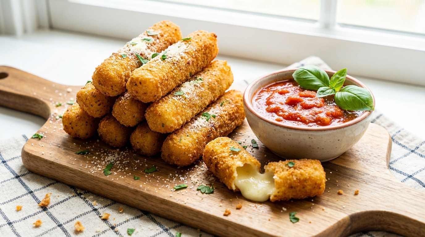 découvrez le secret des bâtonnets de mozzarella croustillants et fondants à souhait pour régaler vos papilles avec une recette simple et délicieuse.