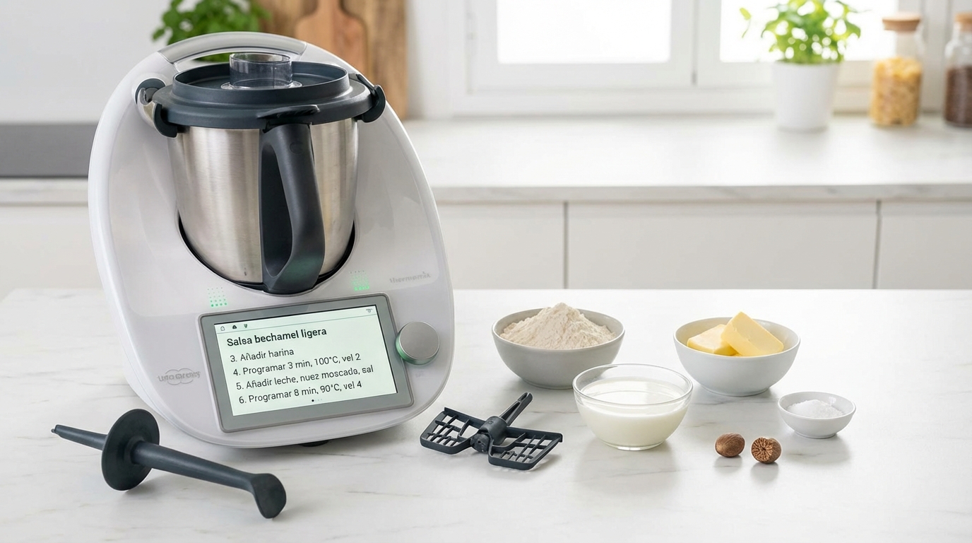 découvrez comment préparer une béchamel allégée et onctueuse facilement avec votre thermomix. une recette rapide pour une sauce légère et savoureuse, parfaite pour accompagner tous vos plats.