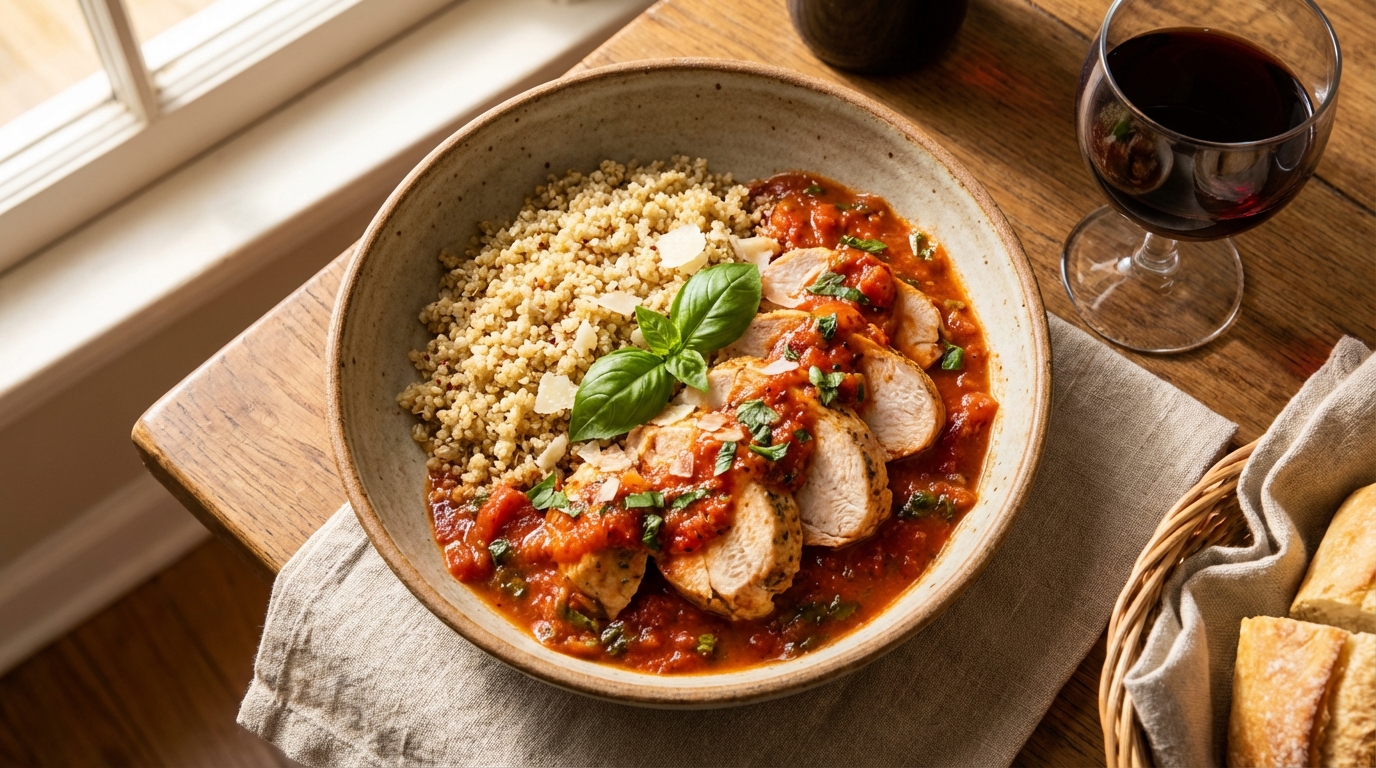 découvrez une recette légère et savoureuse de blancs de dindonneau en sauce tomate mijotée, idéale pour un repas gourmand et équilibré.