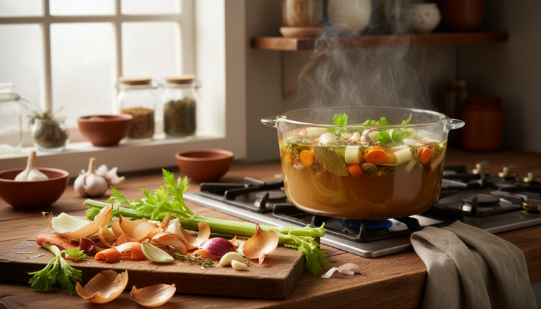 découvrez comment transformer facilement vos épluchures de légumes en un bouillon maison riche et savoureux, idéal pour réduire le gaspillage et sublimer vos plats.