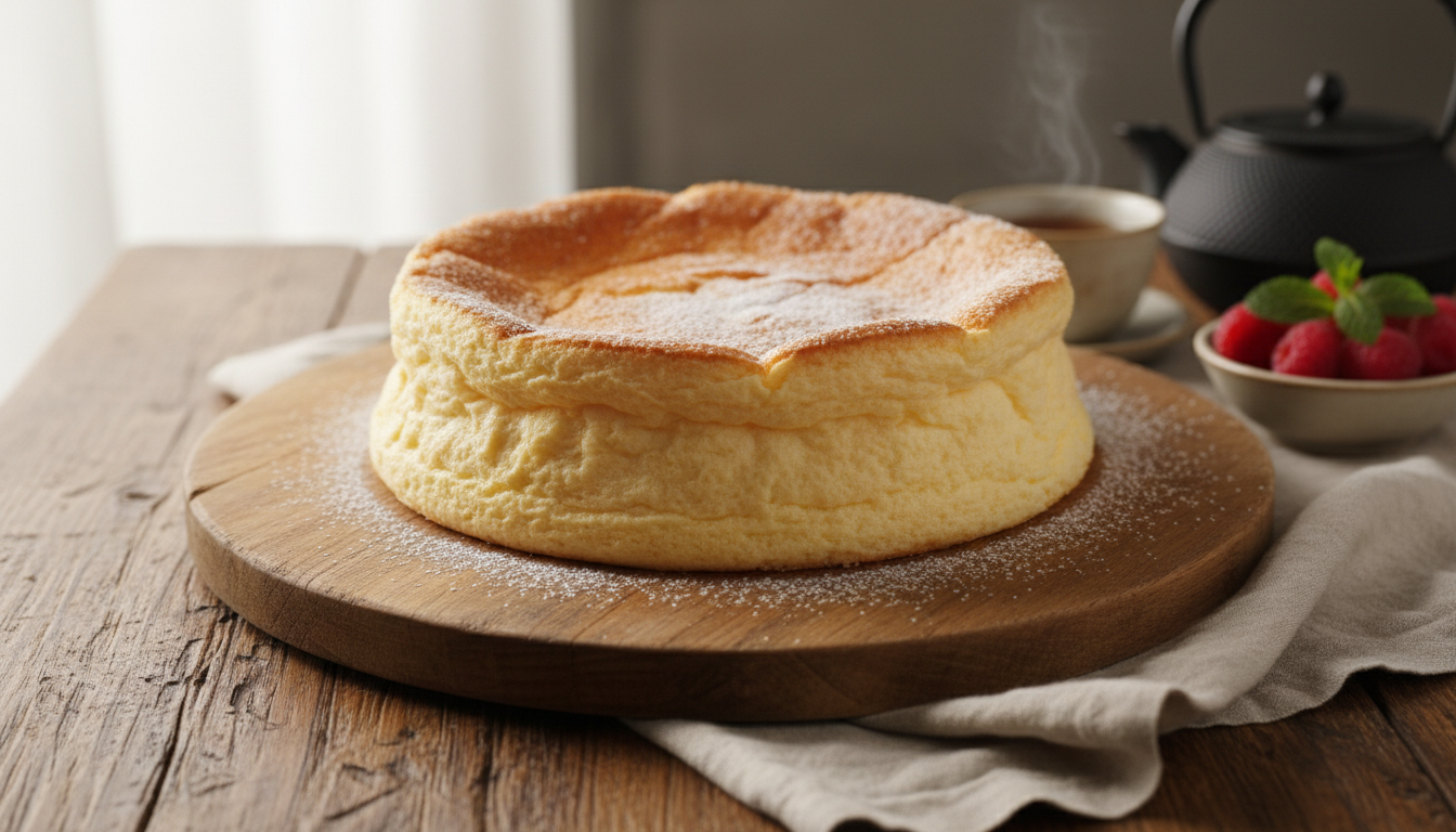 découvrez notre recette facile de cheesecake japonais soufflé, réalisé avec seulement 3 ingrédients pour un goûter léger, aérien et fondant. parfait pour une pause gourmande et saine.