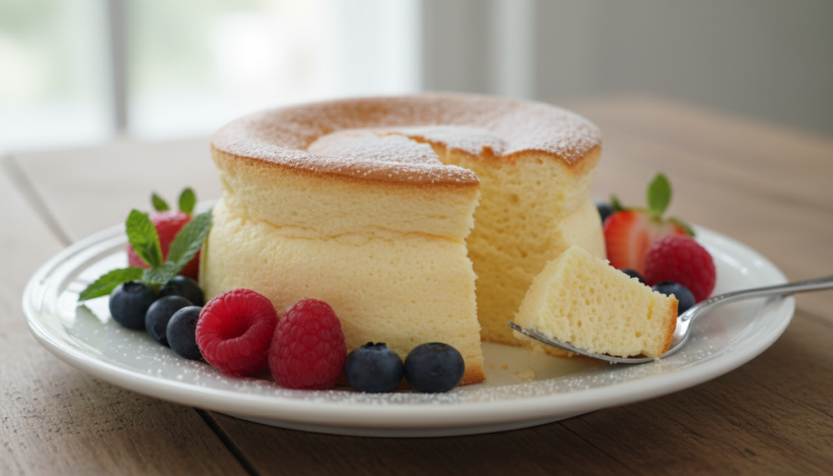 découvrez notre recette facile de cheesecake japonais soufflé, léger et fondant, réalisée avec seulement 3 ingrédients pour un goûter gourmand et rapide.