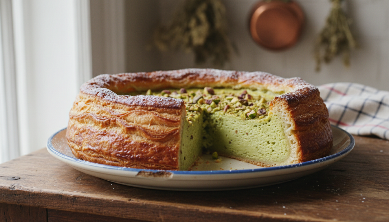 découvrez ce flan pistache, une revisite gourmande de la tradition française qui éveille les doux souvenirs d'enfance avec une touche originale et savoureuse.