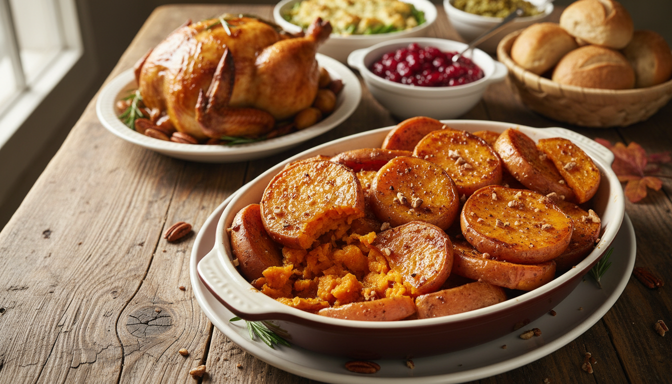 découvrez ces patates douces dorées irrésistibles qui captivent tous les regards et volent la vedette au plat principal dès qu'elles arrivent à table.