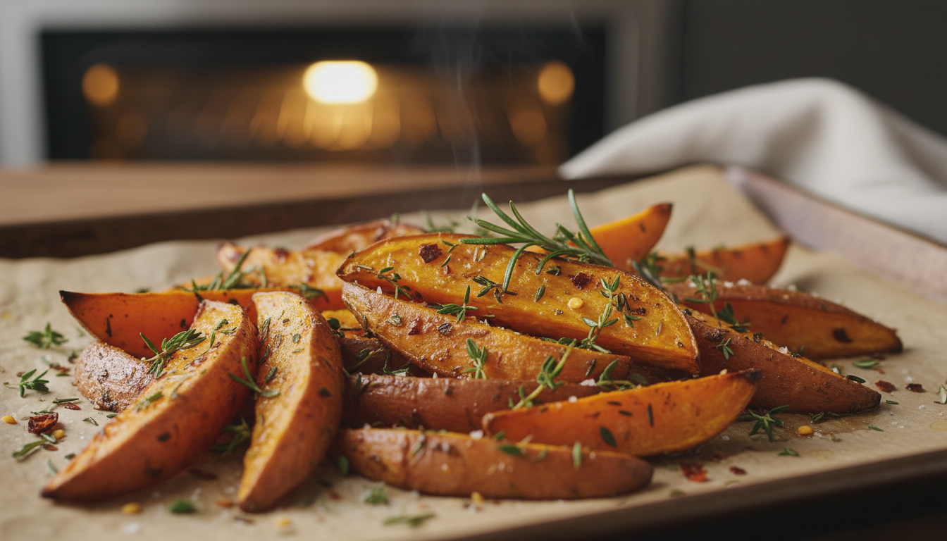 découvrez ces patates douces dorées, irrésistiblement savoureuses, qui captivent tous les regards et volent la vedette au plat principal dès qu'elles arrivent à table.