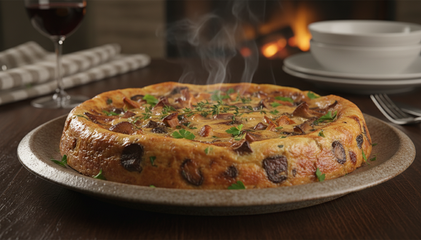 découvrez notre clafoutis salé aux champignons, une recette moelleuse et dorée qui apportera une touche gourmande et raffinée à vos dîners.