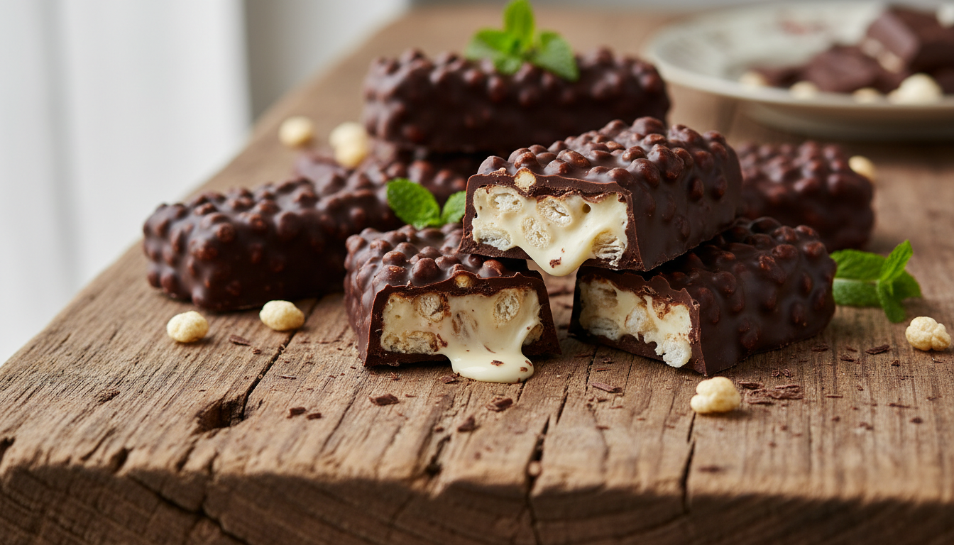 découvrez nos barres chocolatées maison au cœur lacté et croustillant, une gourmandise irrésistible qui surpasse toutes celles du supermarché. recette facile et délicieuse pour un plaisir authentique.