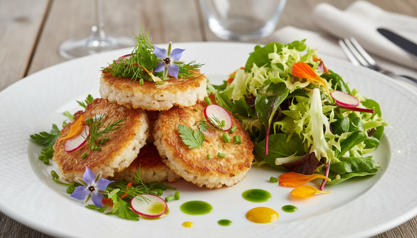 savourez une galette croustillante faite de riz cuit, renfermant un cœur fondant et riche en saveurs gourmandes pour un plaisir unique.