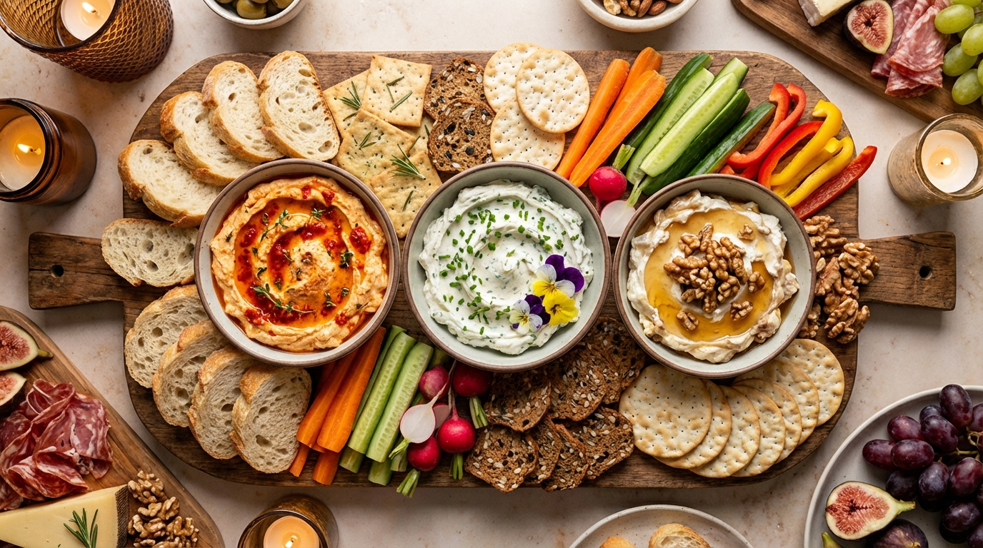 découvrez notre recette facile et savoureuse de trio de tartinades au fromage frais, idéale pour un apéritif gourmand et rapide à préparer.