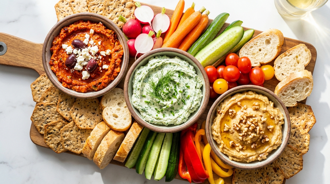 découvrez notre recette facile et savoureuse de trio de tartinades au fromage frais, parfaite pour vos apéritifs gourmands et conviviaux.